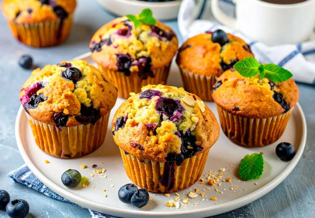 Muffins Keto de Arándanos
