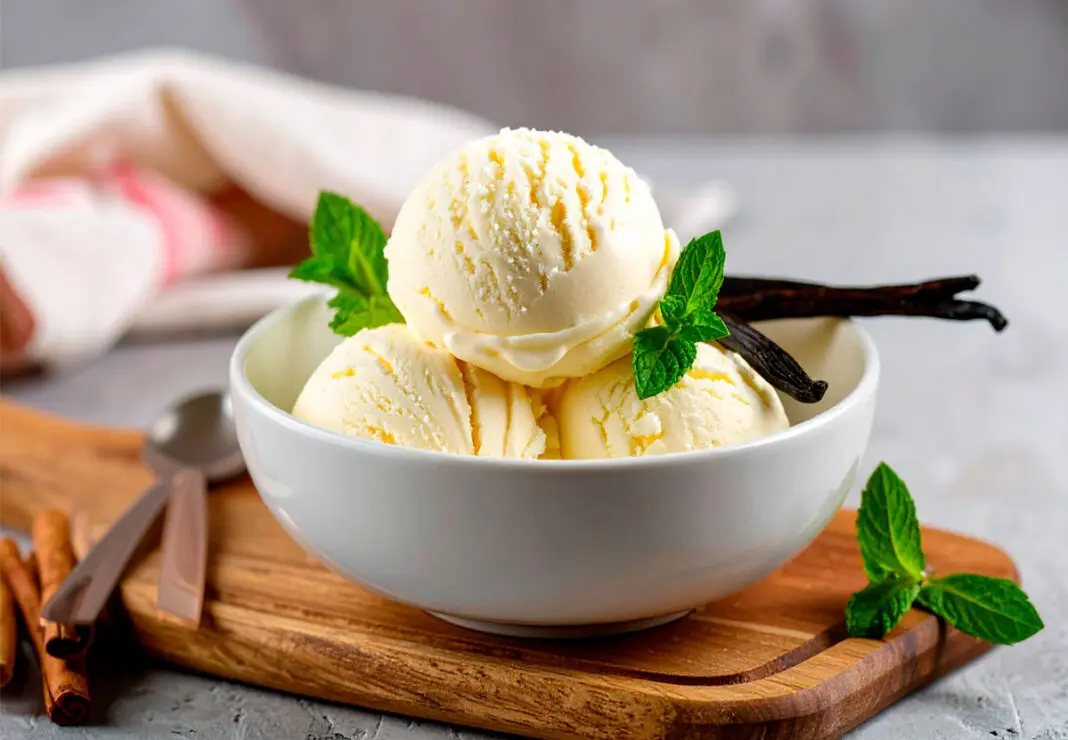 helado keto de vainilla
