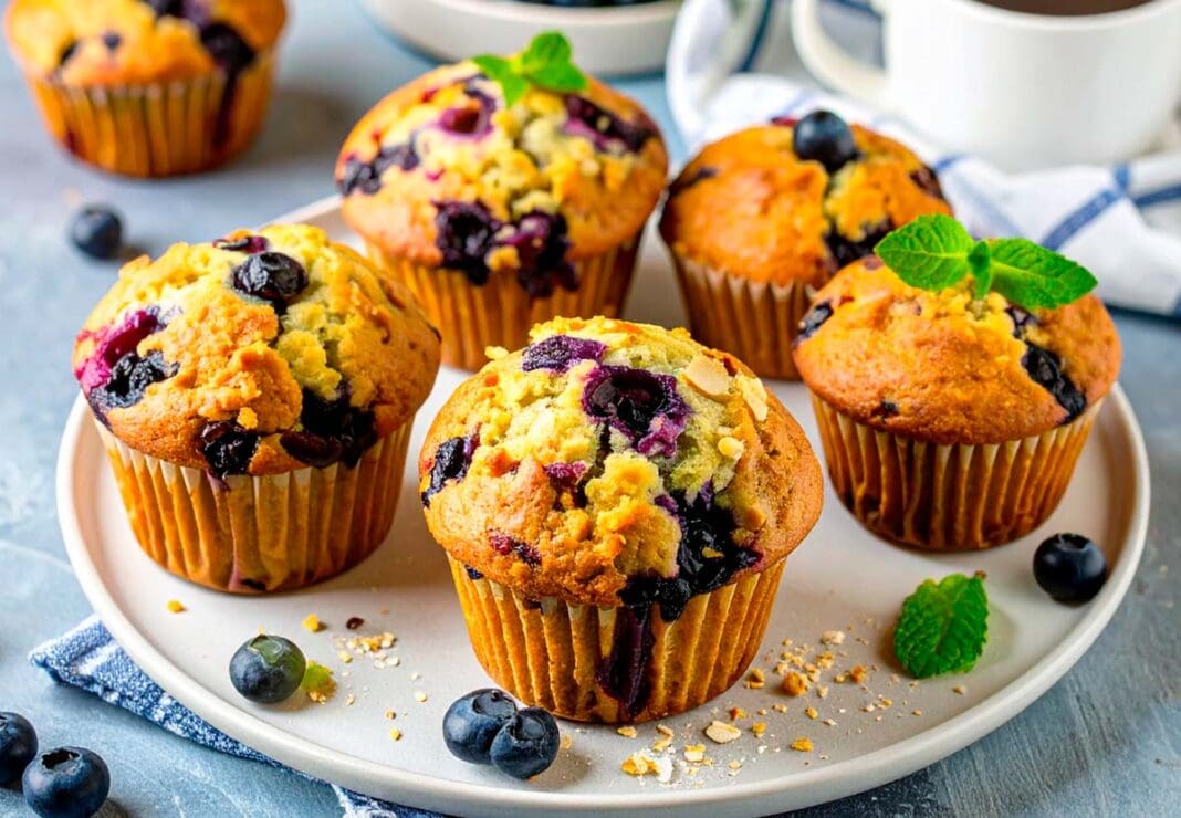 Muffins Keto de Arándanos
