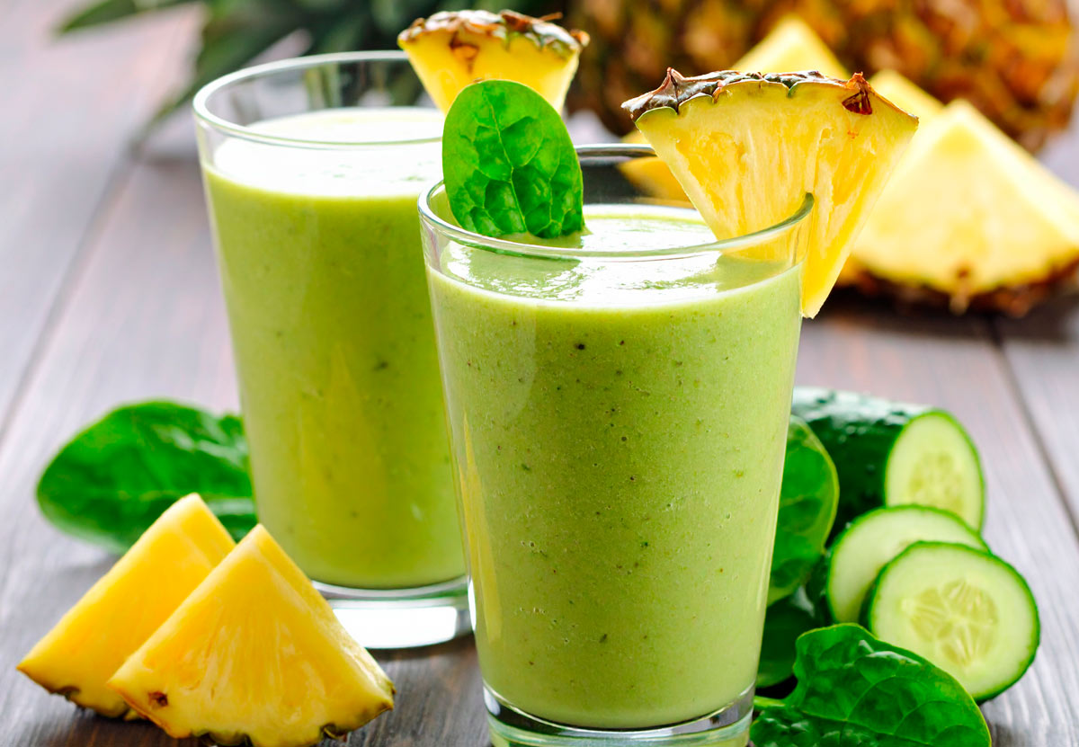 Smoothie de Piña, Espinaca y Pepino - Revista Rainbow