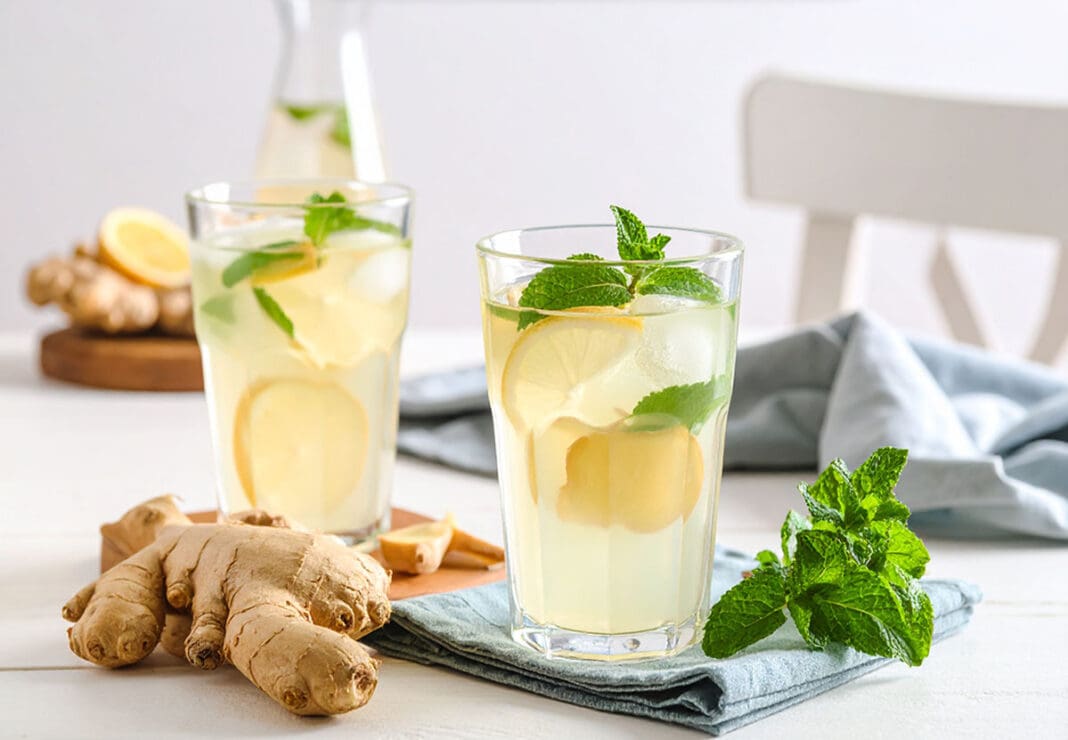 limonada menta y jenjibre