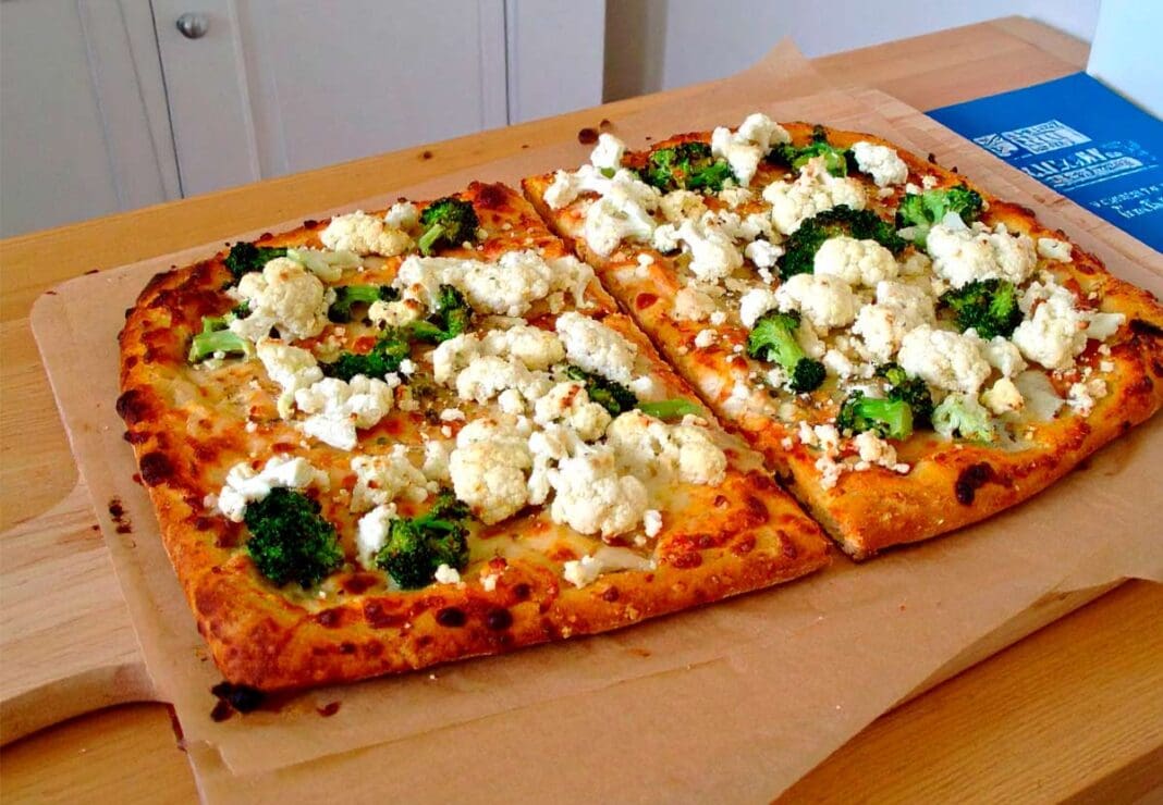 pizza de coliflor