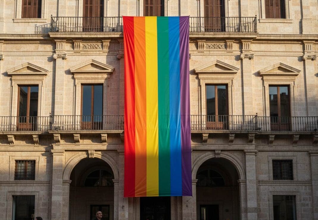 bandera lgtbiq en edificios publicos