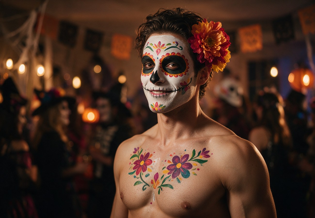 Disfraz de inspiración artística en la Catrina moderna para Halloween